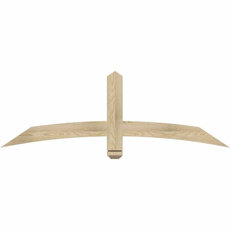 Ekena Millwork Bellingham Rough Sawn Timber Gable Bracket, Douglas Fir, 60"W x 20"H x 2"D x 4"F, 8/12 Pitch GBW060X20X0204BEL00RDF